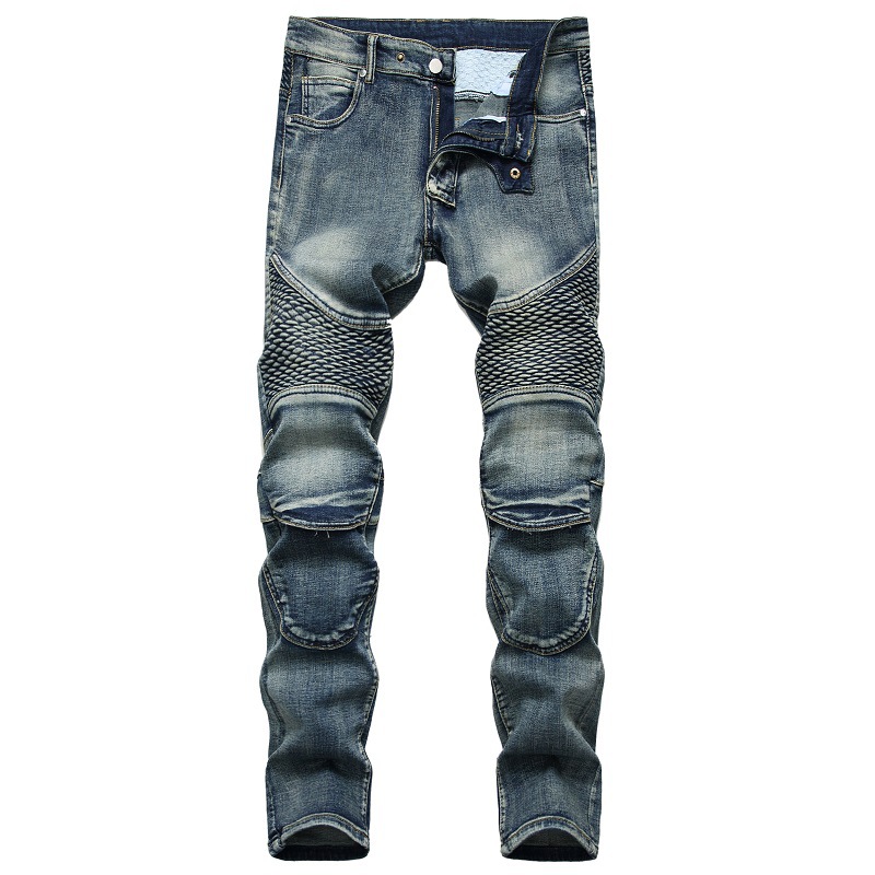 Men'S Fashion Jeans 2025 - جديد 2025 سراويل الدراجات النارية للرجال