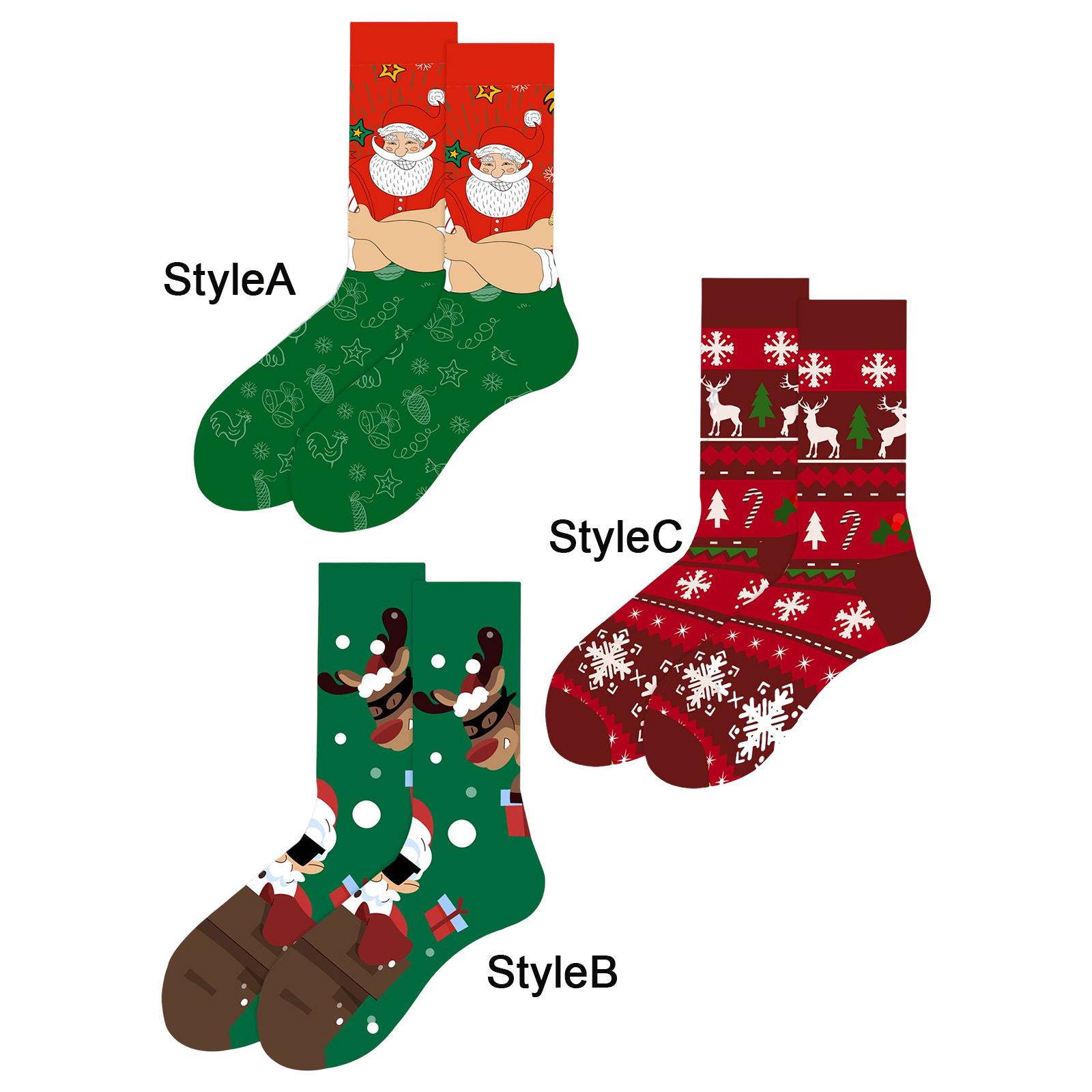 Mens Xmas Fashion - جوارب عيد الميلاد العصرية، جوارب طويلة