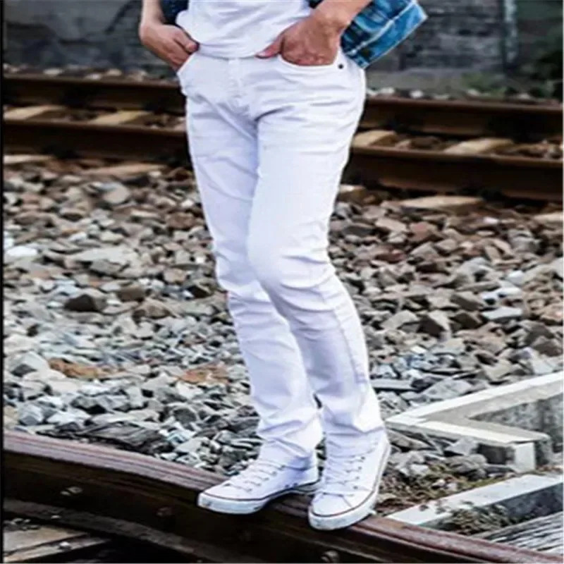 Men'S Fashion Vest With Jeans - حار موضة الصيف الصلبة جينز قطني