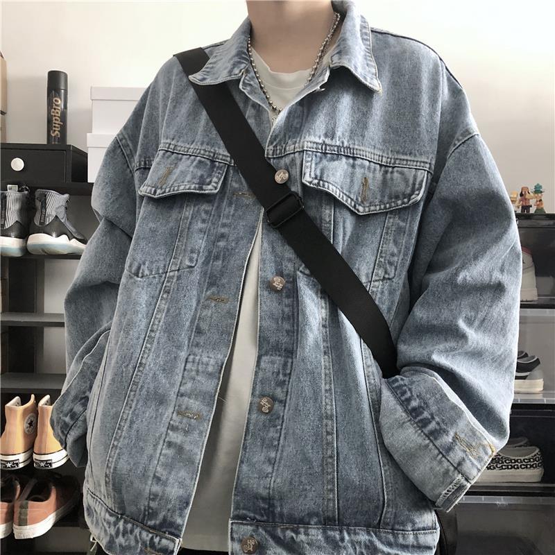 Denim Jacket Vintage - جاكيت جينز رجالي عصري بتصميم هونج