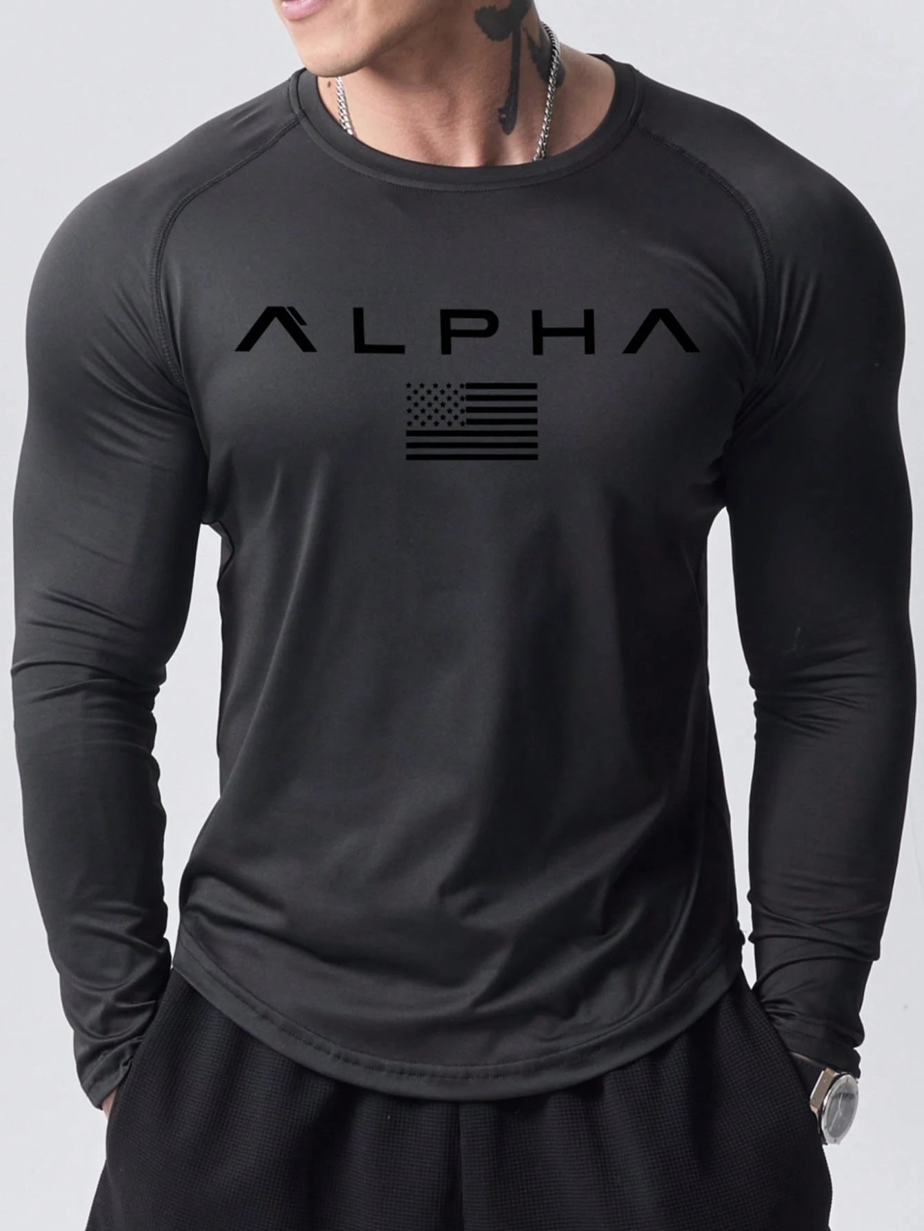 Mens Fashion Streetwear - تي شيرت رجالي جديد بأكمام طويلة