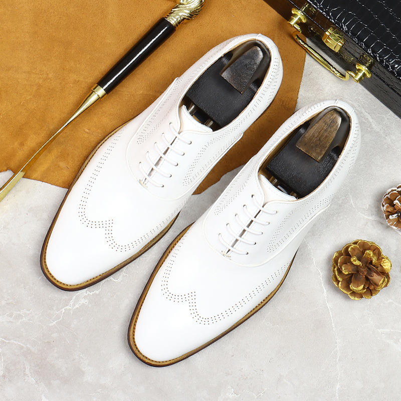 Oxford Shoes Brogue - حذاء بروغ رجالي مقاوم للاهتراء ،