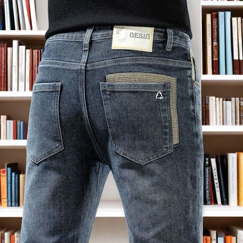 Men'S Fashion Jeans 2025 - ربيع الخريف 2025 الرجال الراقية سراويل