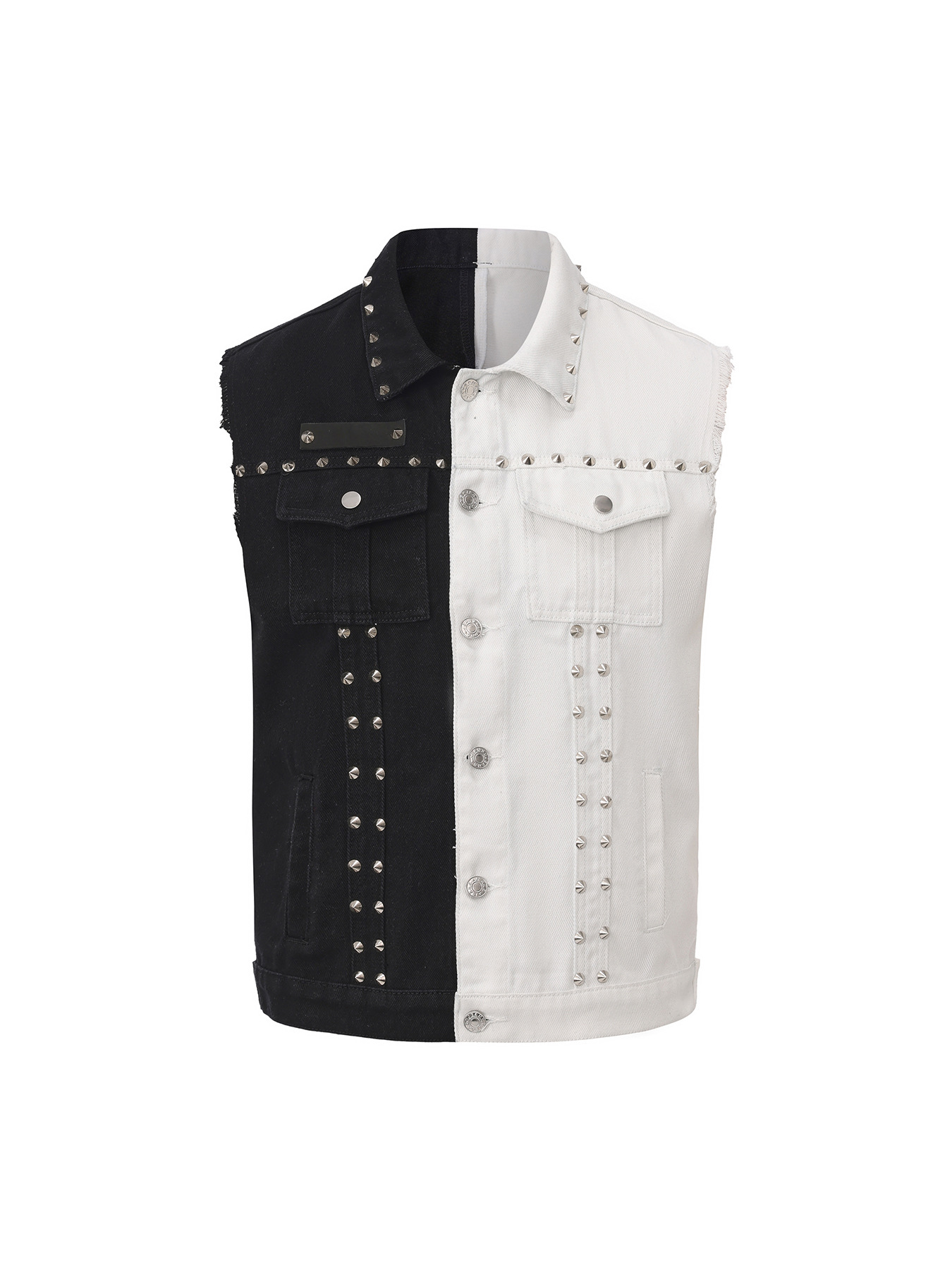 Men'S Fashion Vest With Jeans - سترة جينز رجالية بأسلوب بانك مع