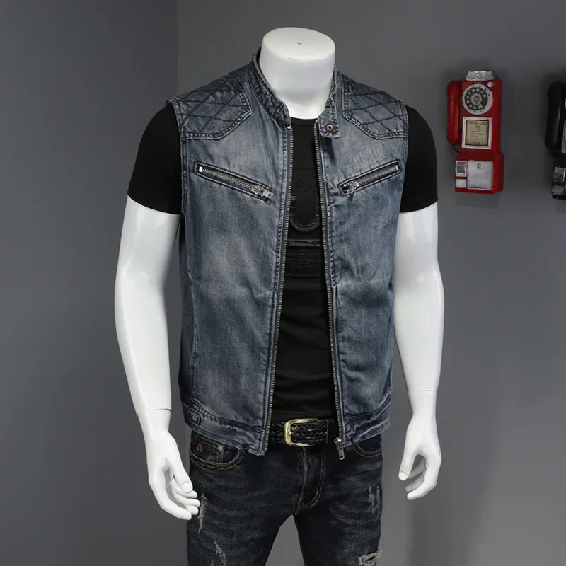 Men'S Fashion Vest With Jeans - البوب ربيع الخريف موضة جديدة للرجال