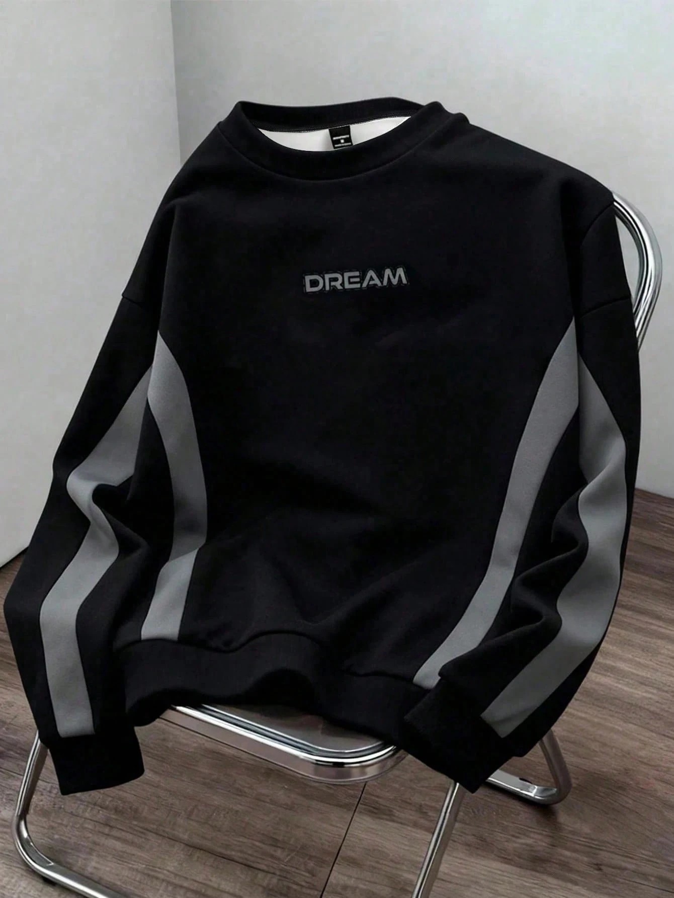 Mens Fashion Streetwear - سترة رجالية برقبة دائرية لفصل الخريف/الشتاء