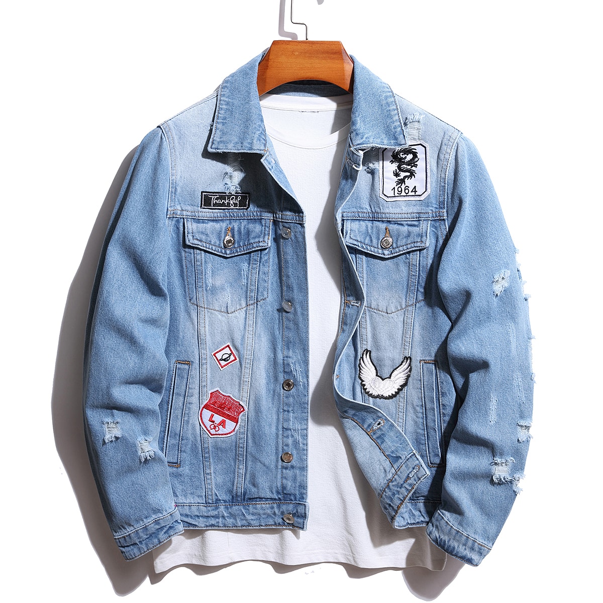Denim Jacket Vintage - جاكيت دنيم شتوي رجالي بتصميم عتيق