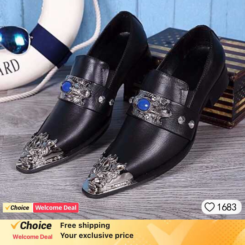 Oxford Shoes Brogue - أحذية رجالية على الطراز الإيطالي بمقدمة
