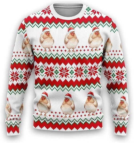 Mens Xmas Fashion - سترة رجالي بتصميم ثلاثي الأبعاد على