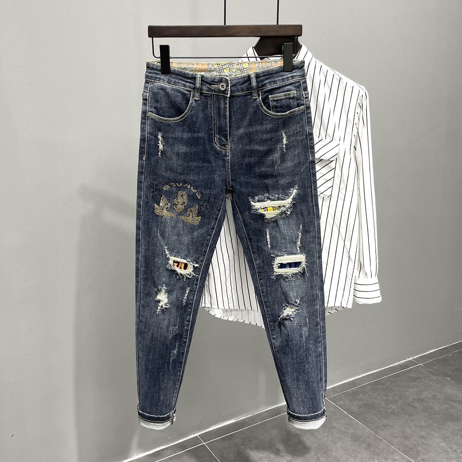 Men'S Fashion Jeans 2025 - 2025 ماركة فاخرة ملابس للرجال جينز
