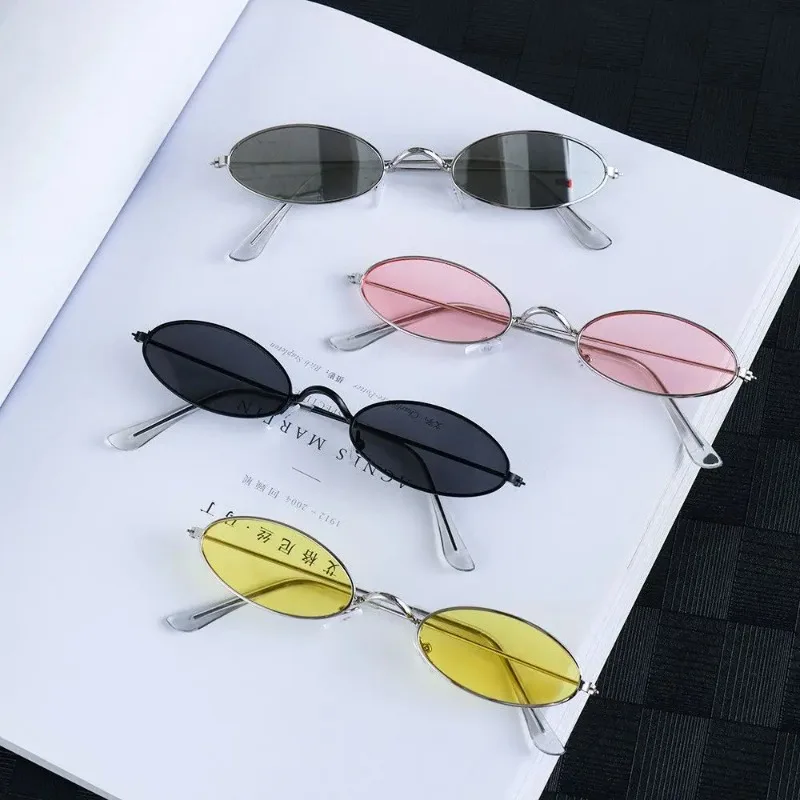 Men'S Fashion Glasses - نظارات شمسية بيضاوية بإطار صغير بتصميم