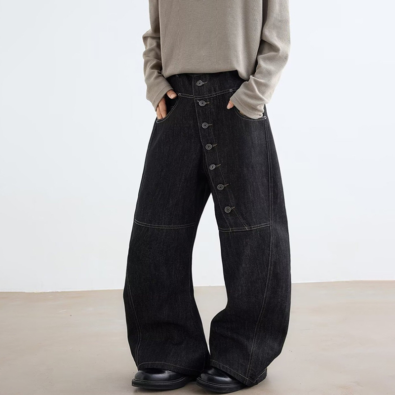 LUZHEN 2025 جديد وأصلي بأزرار  - مراجعة Men'S Fashion Jeans 2025 وسعره