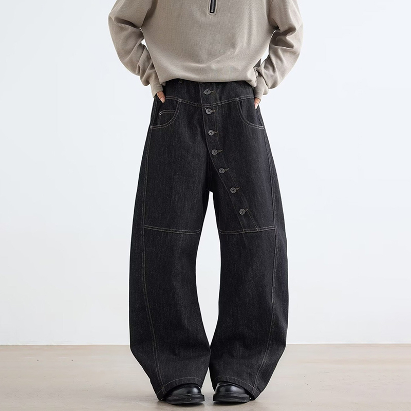 LUZHEN 2025 جديد وأصلي بأزرار  - مراجعة Men'S Fashion Jeans 2025 وسعره