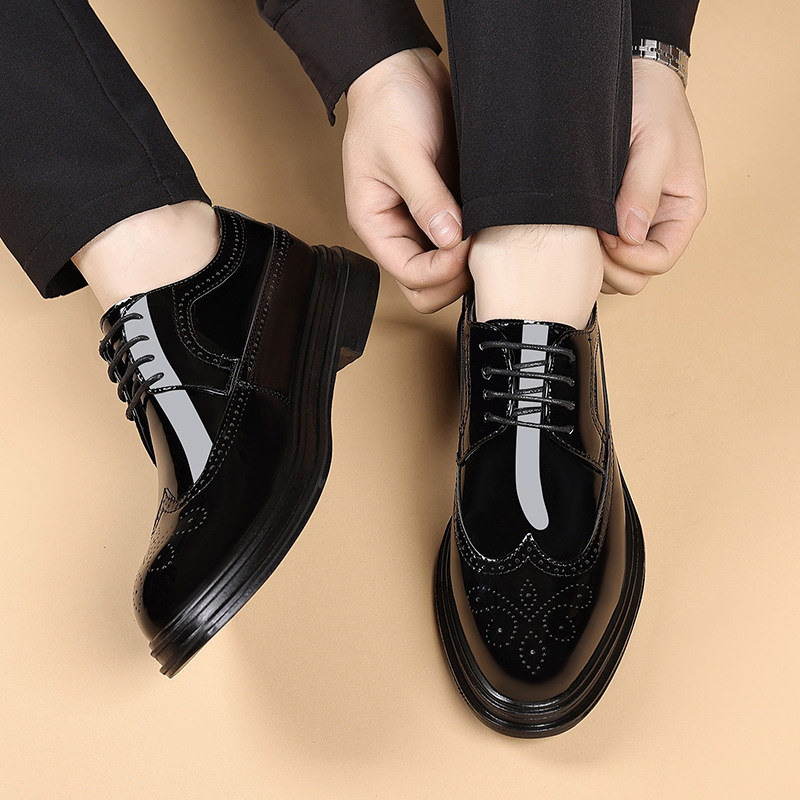 أحذية رجالية رسمية من الجلد ال - مراجعة Oxford Shoes Brogue وسعره