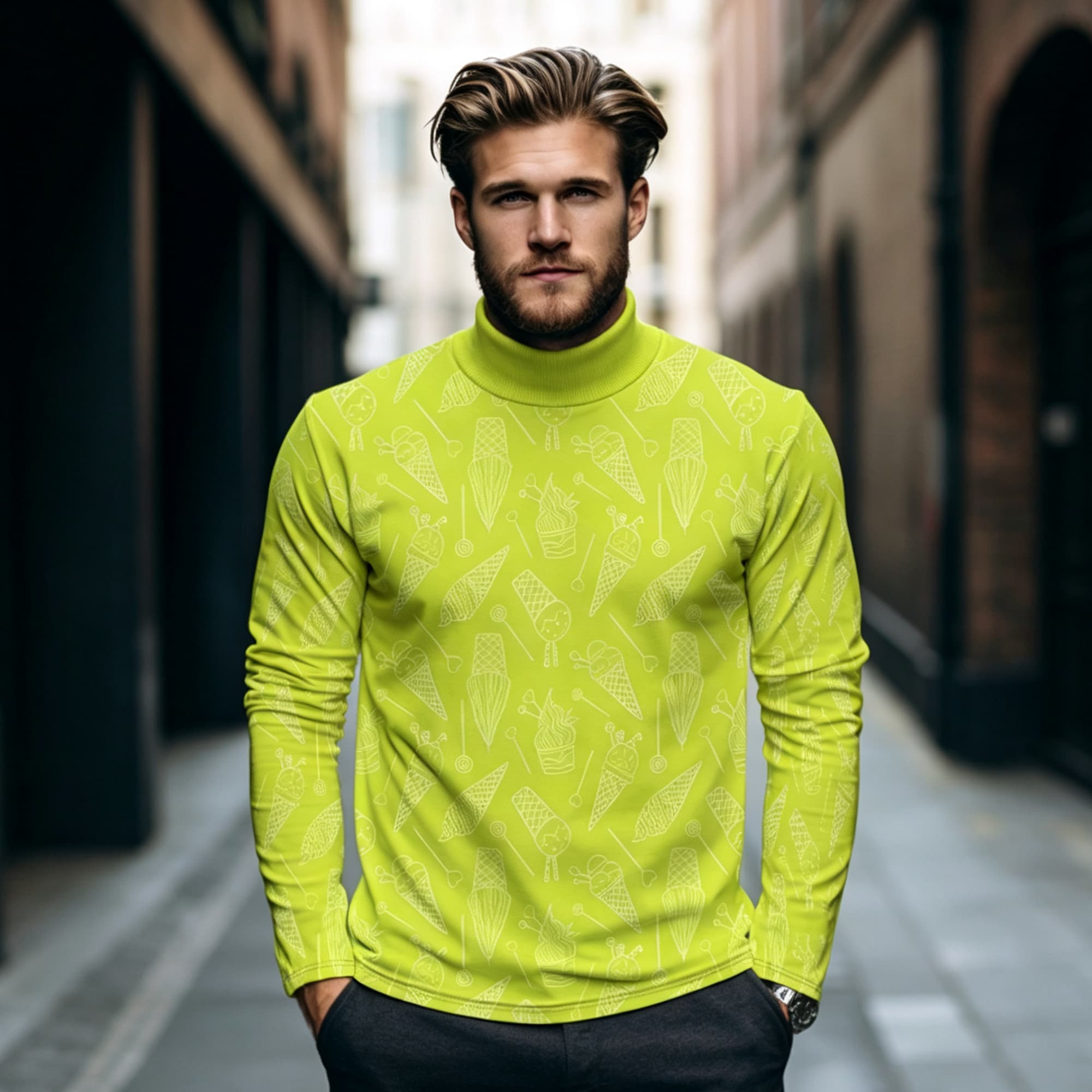 قميص رجالي مبتكر بطبعة رسومات  - مراجعة Mens Fashion Streetwear وسعره