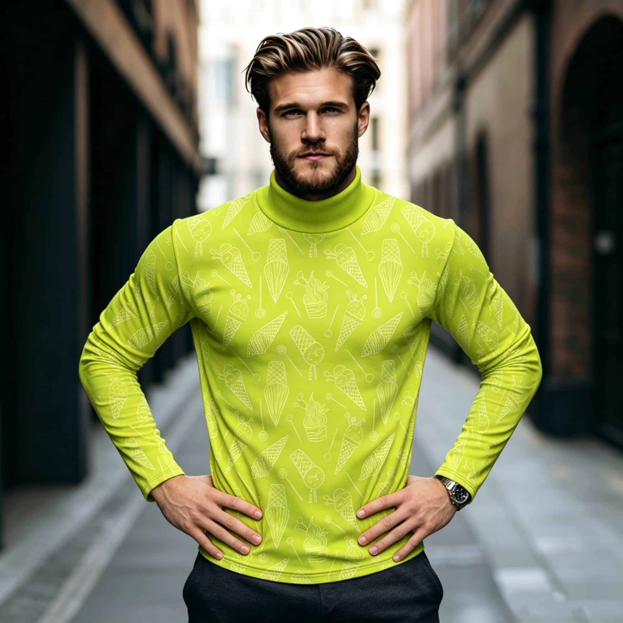 قميص رجالي مبتكر بطبعة رسومات  - مراجعة Mens Fashion Streetwear وسعره