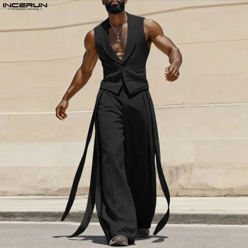 طقم رجالي من INCERUN بلون موحد - مراجعة Mens Fashion Streetwear وسعره