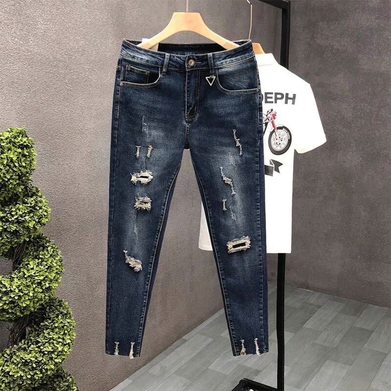 جينز مقصوص للرجال بنطلون ممزق  - مراجعة Men'S Fashion Jeans 2025 وسعره