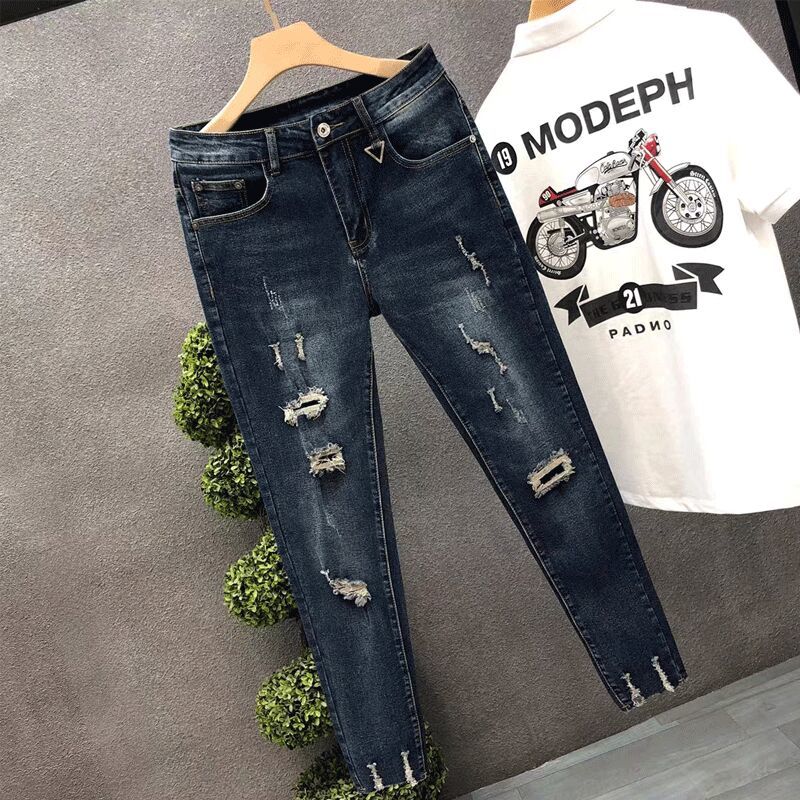جينز مقصوص للرجال بنطلون ممزق  - مراجعة Men'S Fashion Jeans 2025 وسعره