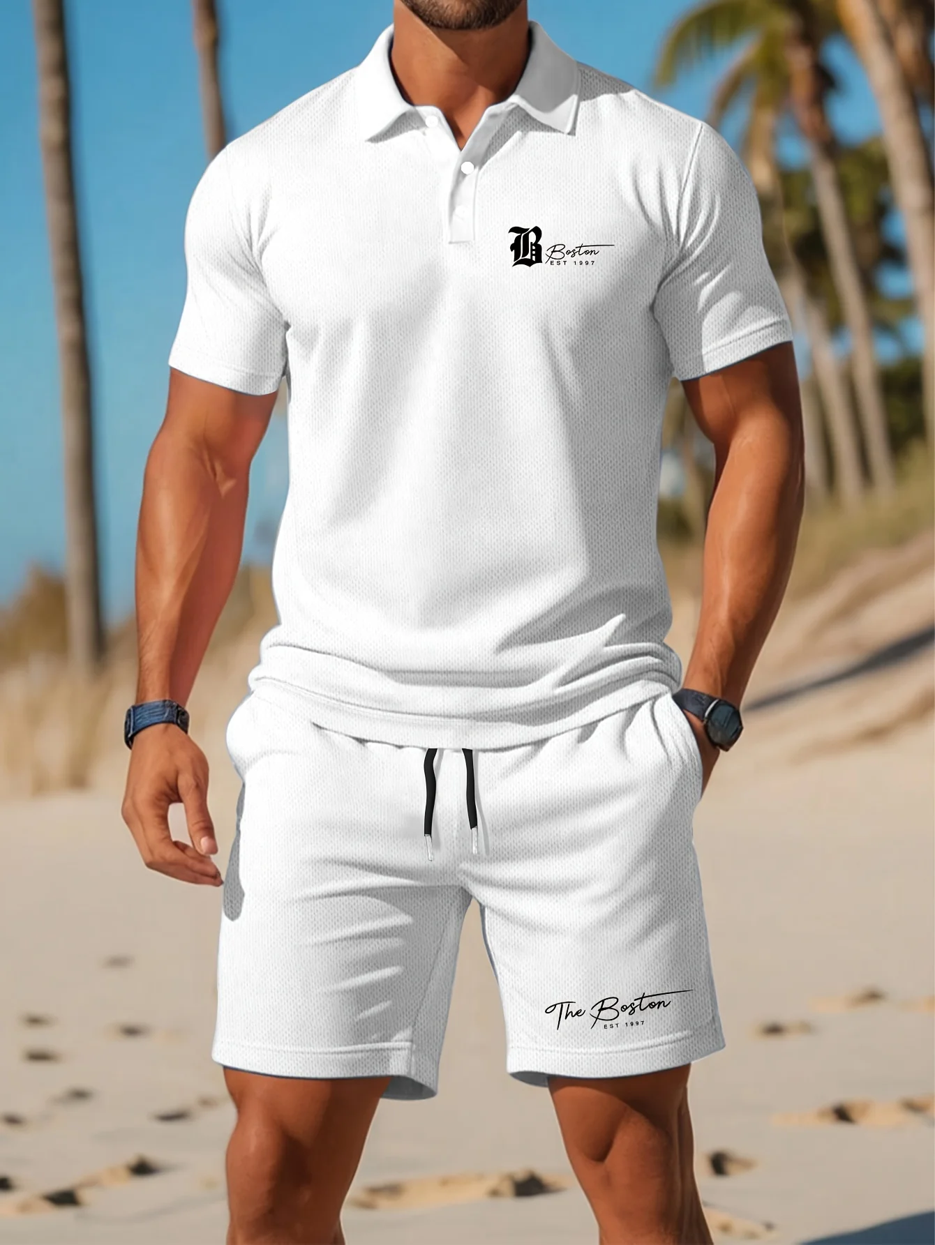 طقم قميص بولو رجالي جديد للصيف - مراجعة Men'S Fashion Course وسعره