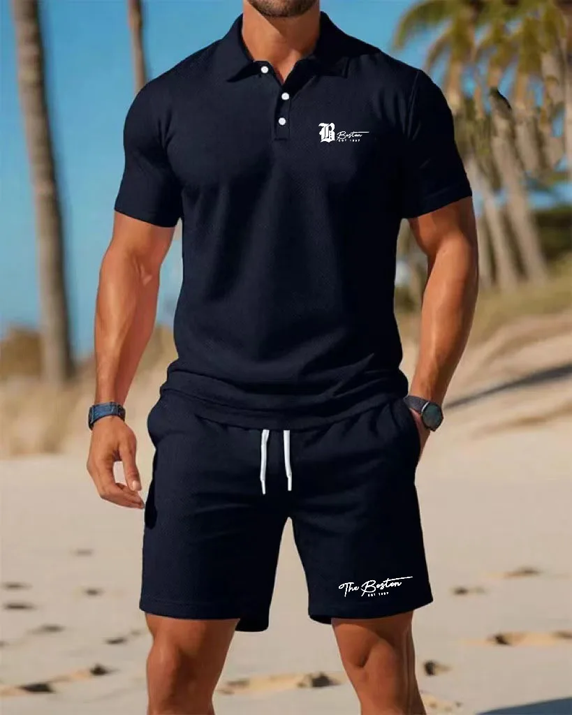 طقم قميص بولو رجالي جديد للصيف - مراجعة Men'S Fashion Course وسعره
