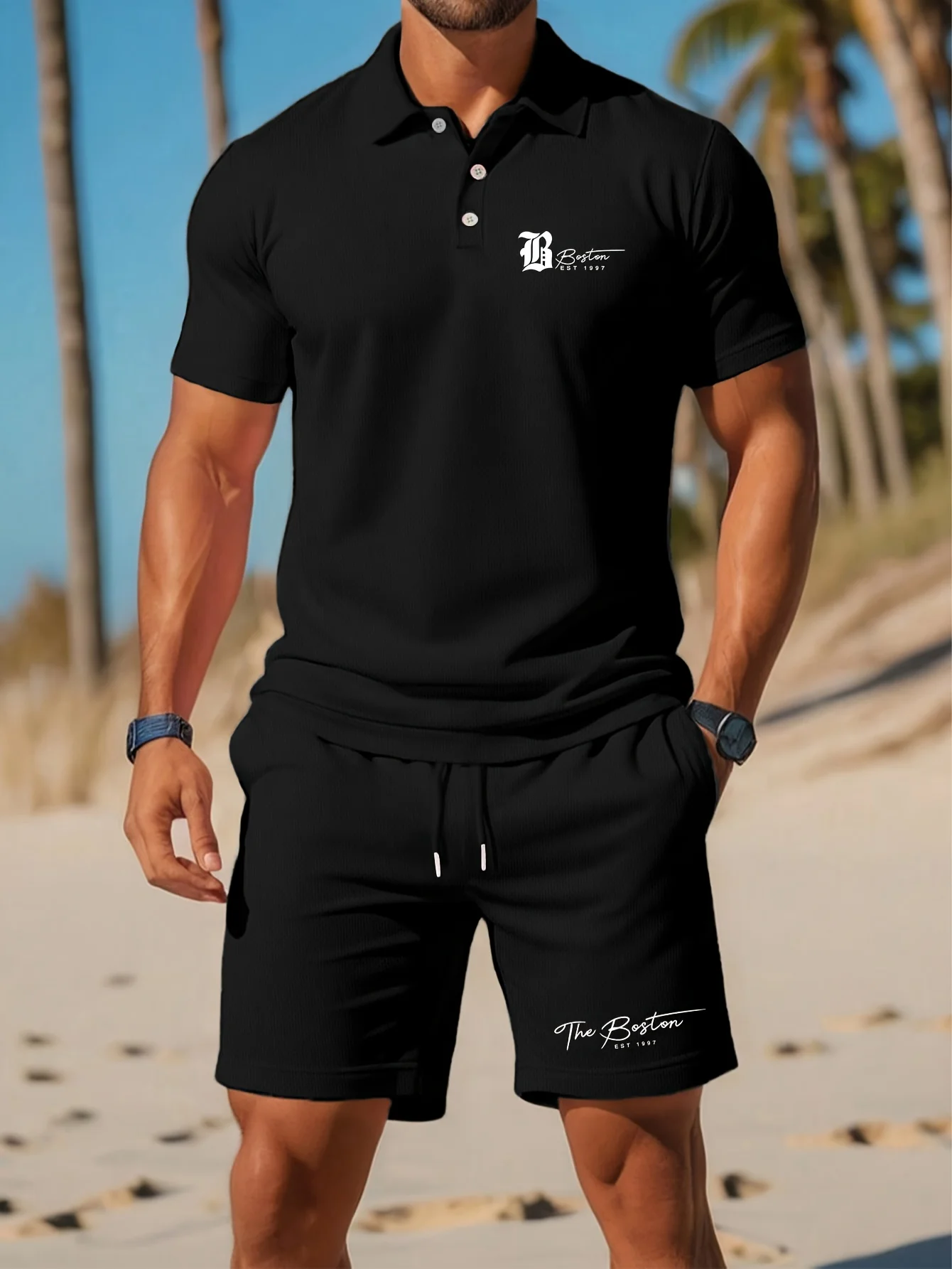 طقم قميص بولو رجالي جديد للصيف - مراجعة Men'S Fashion Course وسعره