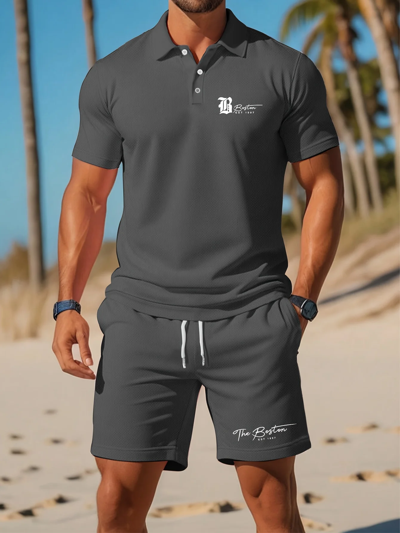 طقم قميص بولو رجالي جديد للصيف - مراجعة Men'S Fashion Course وسعره