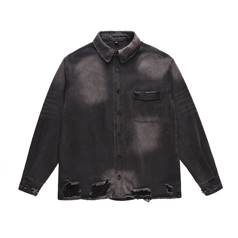 جاكيت جينز رجالي ممزق بتصميم ع - مراجعة Denim Jacket Vintage وسعره