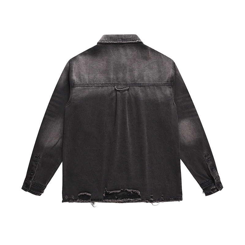 جاكيت جينز رجالي ممزق بتصميم ع - مراجعة Denim Jacket Vintage وسعره