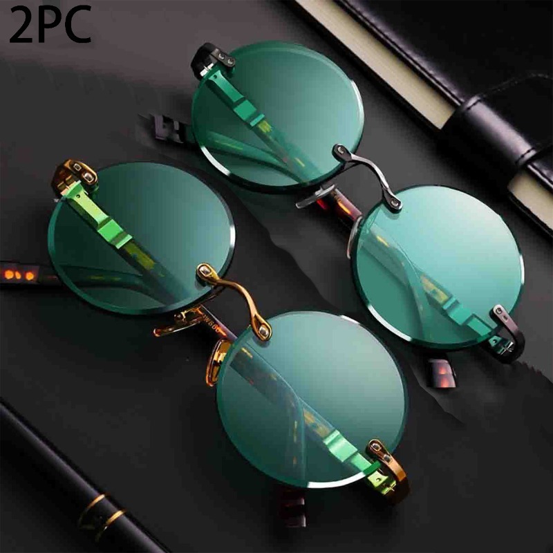 نظارات شمسية كلاسيكية بدون إطا - مراجعة Men'S Fashion Glasses وسعره