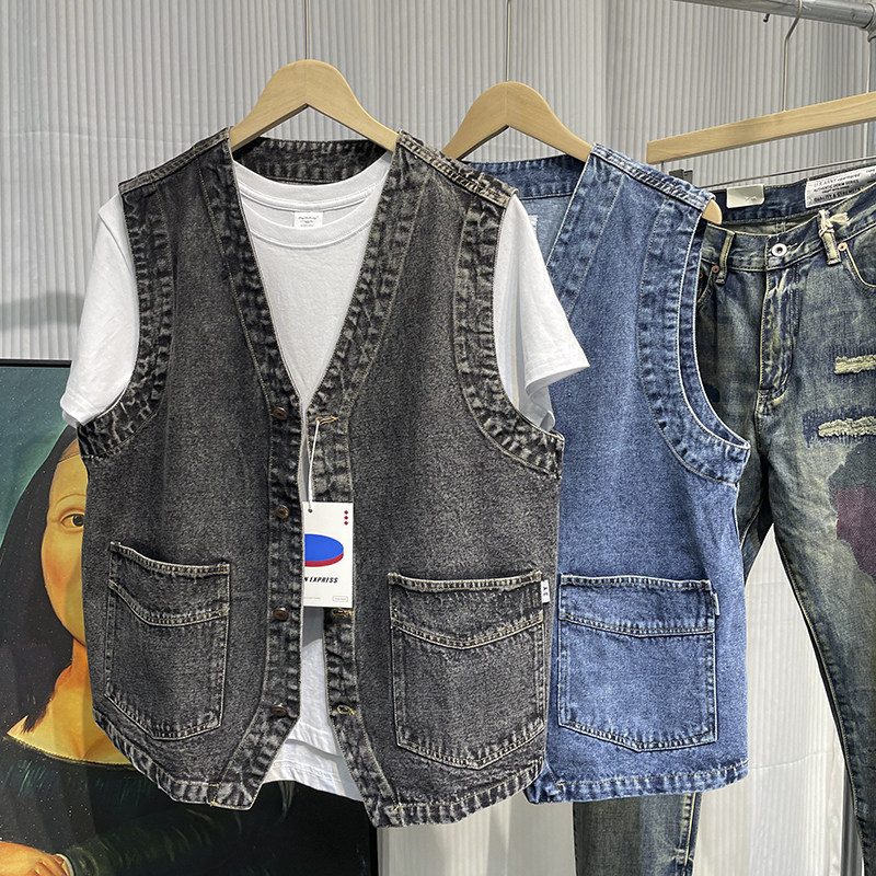 الرجال اليابانية الشارع الشهير - مراجعة Men'S Fashion Vest With Jeans وسعره