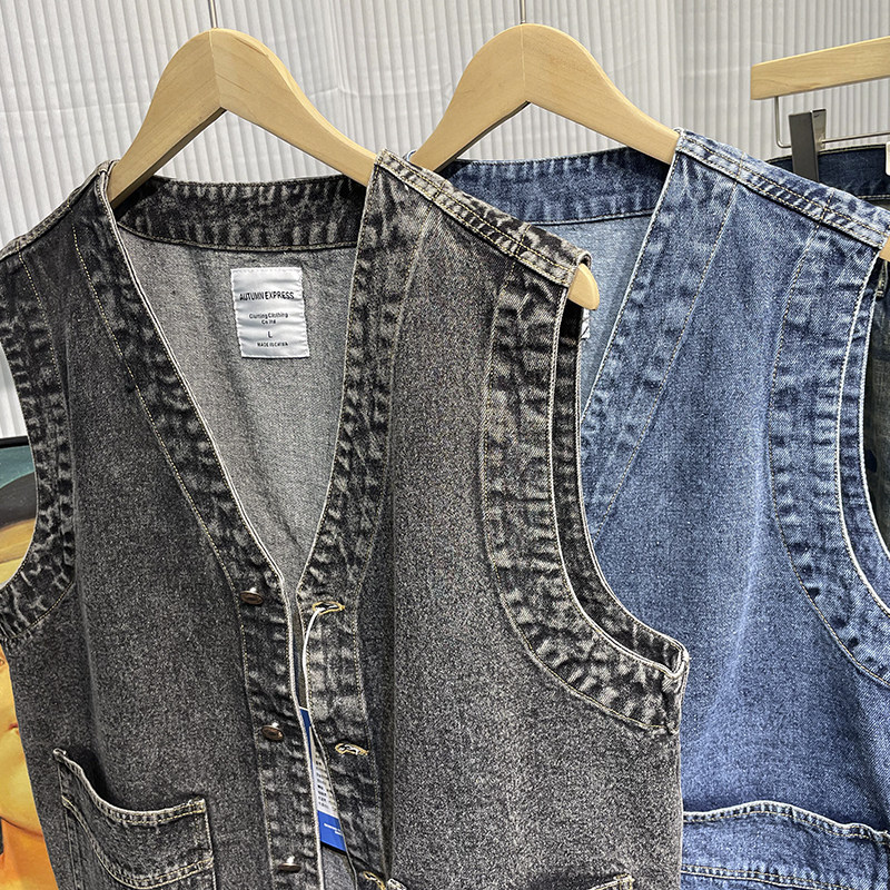 الرجال اليابانية الشارع الشهير - مراجعة Men'S Fashion Vest With Jeans وسعره