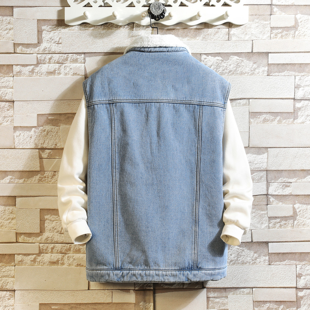 الشتاء البضائع الدنيم سترات ال - مراجعة Men'S Fashion Vest With Jeans وسعره