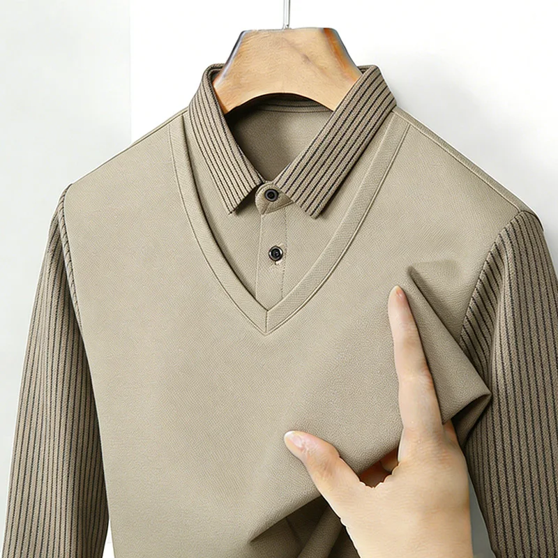 قميص رجالي بياقة مزدوجة وهمية، - مراجعة Men'S Fashion Course وسعره