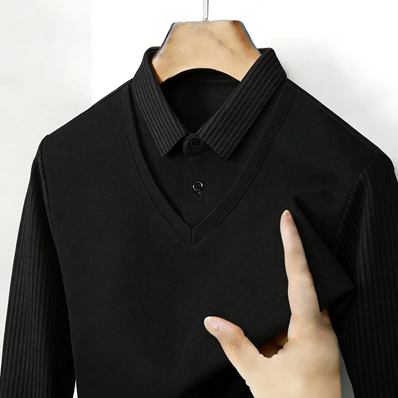 قميص رجالي بياقة مزدوجة وهمية، - مراجعة Men'S Fashion Course وسعره