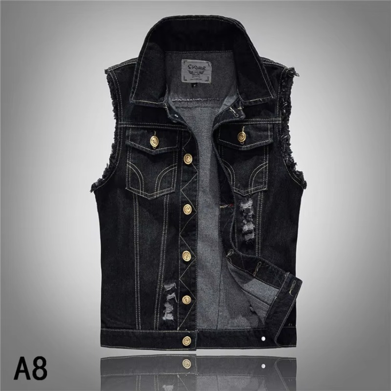 الرجال سليم الدينيم سترات الصد - مراجعة Men'S Fashion Vest With Jeans وسعره