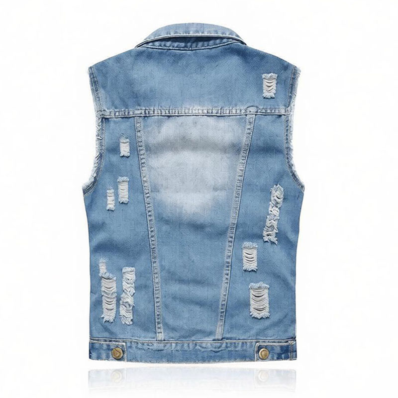 سترة رجالية من الدنيم باللون ا - مراجعة Men'S Fashion Vest With Jeans وسعره