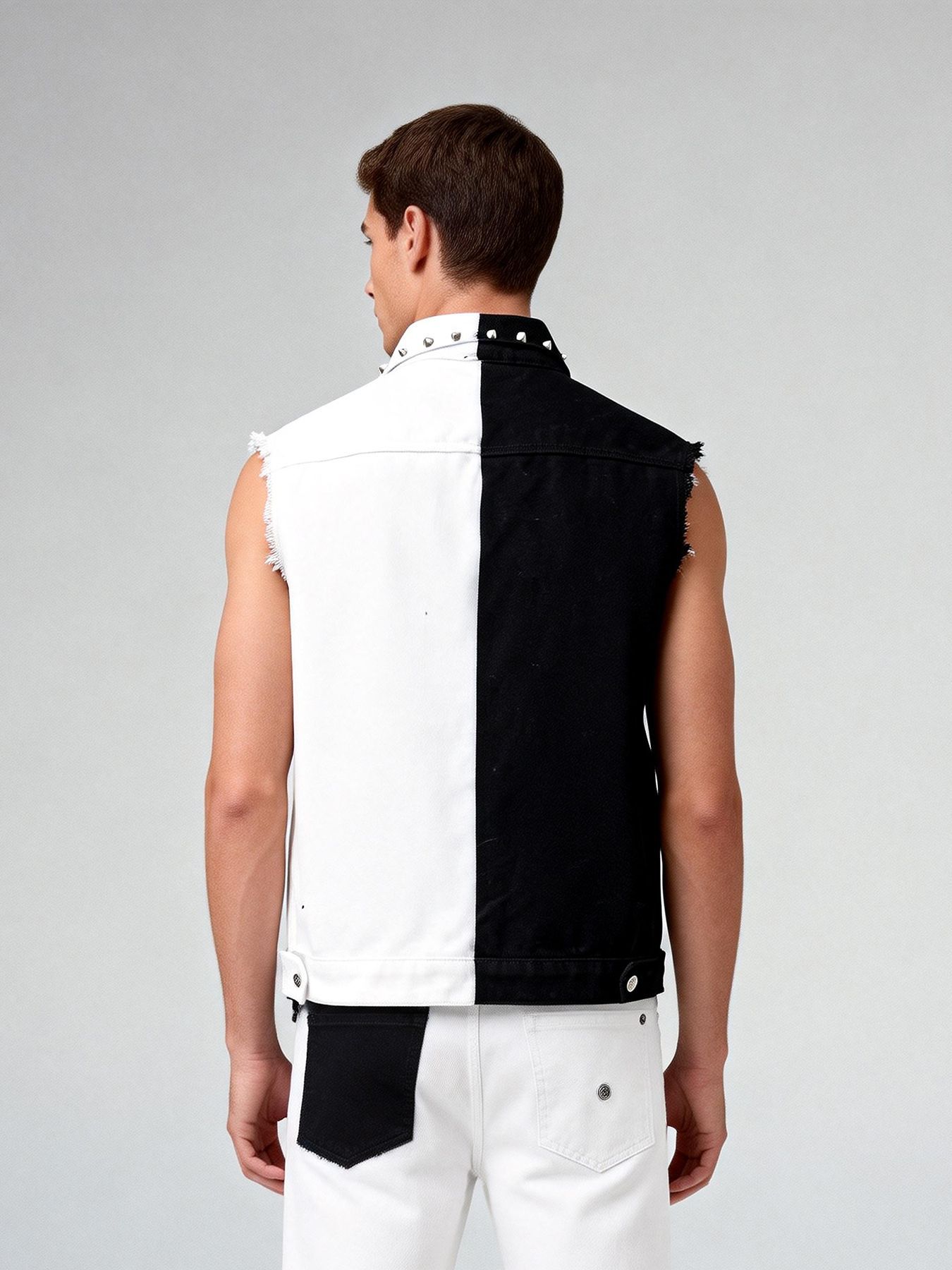 سترة جينز رجالية بأسلوب بانك م - مراجعة Men'S Fashion Vest With Jeans وسعره