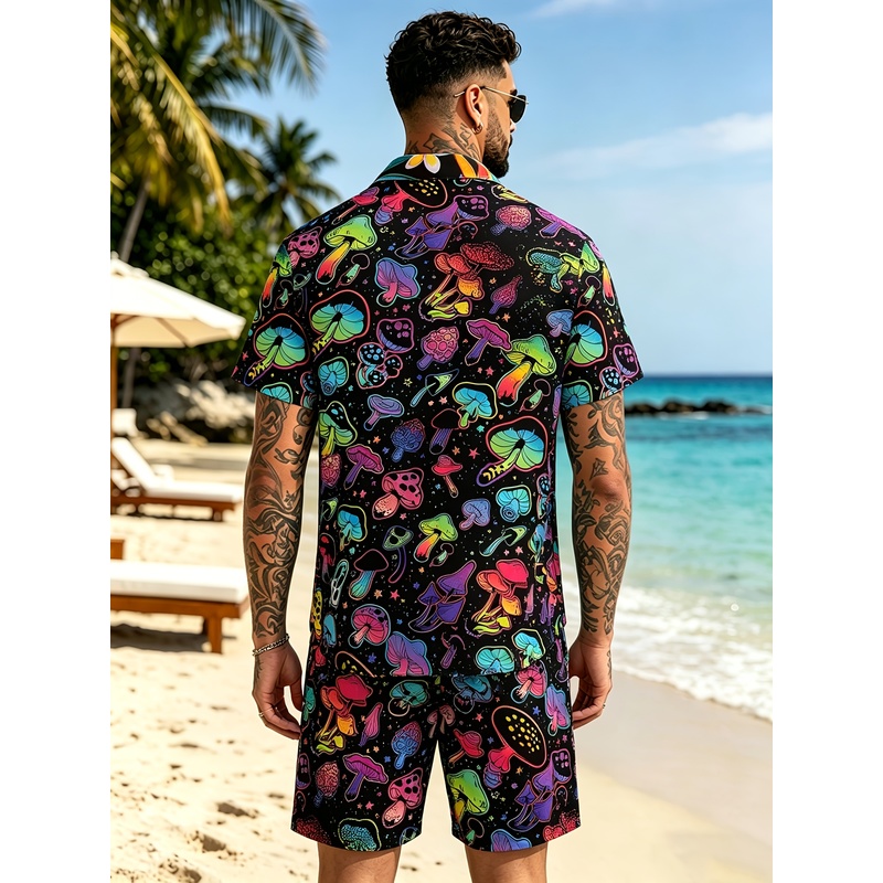 بدلة رجالية بطباعة ثلاثية الأب - مراجعة Mens Fashion Streetwear وسعره