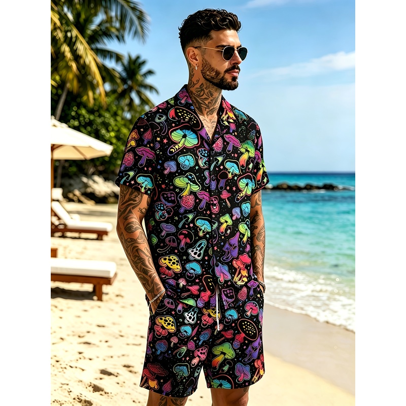 بدلة رجالية بطباعة ثلاثية الأب - مراجعة Mens Fashion Streetwear وسعره