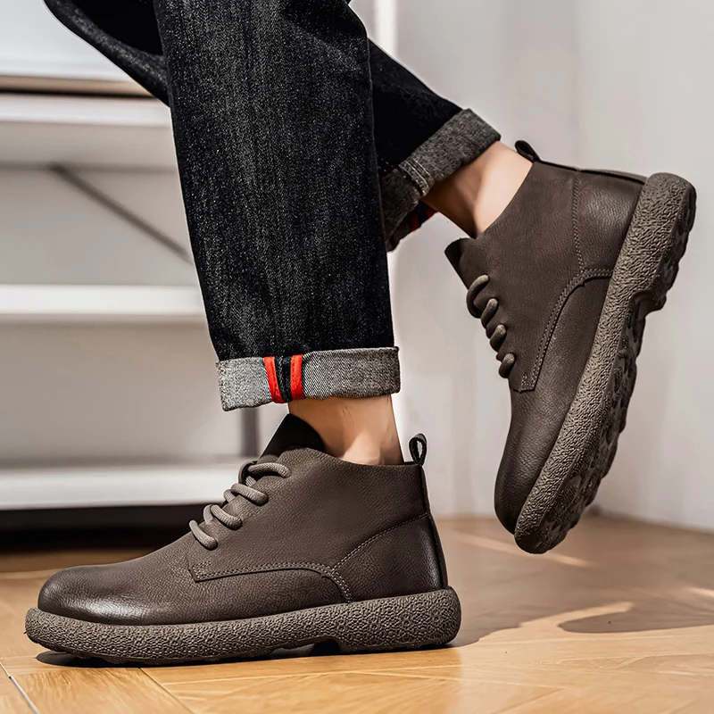 أحذية الكاحل للرجال أحذية بنية - مراجعة Men'S Fashion Online وسعره