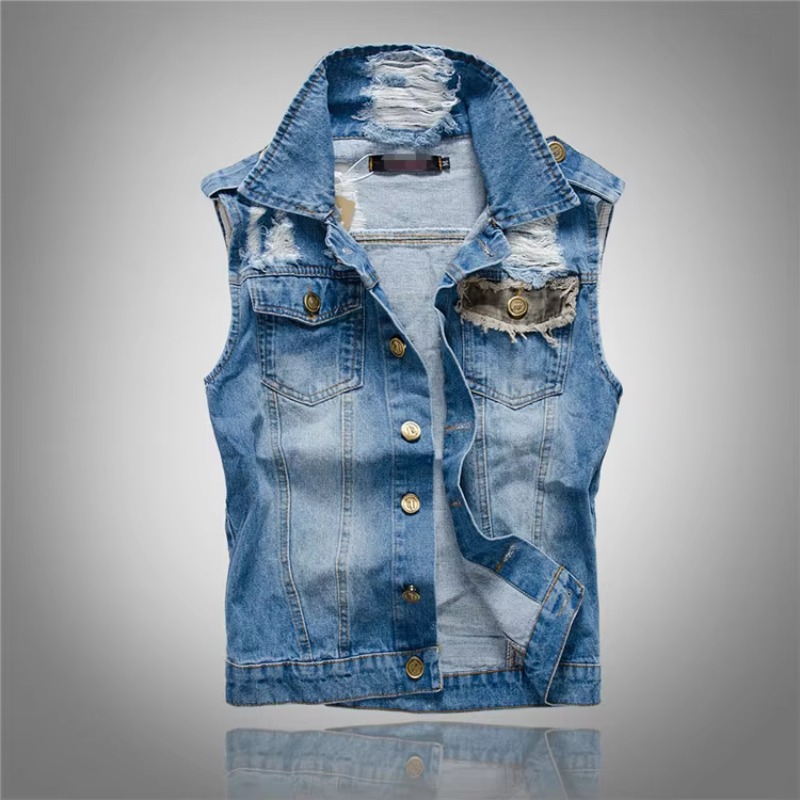 سترات جينز ضيقة للرجال سترات ص - مراجعة Men'S Fashion Vest With Jeans وسعره