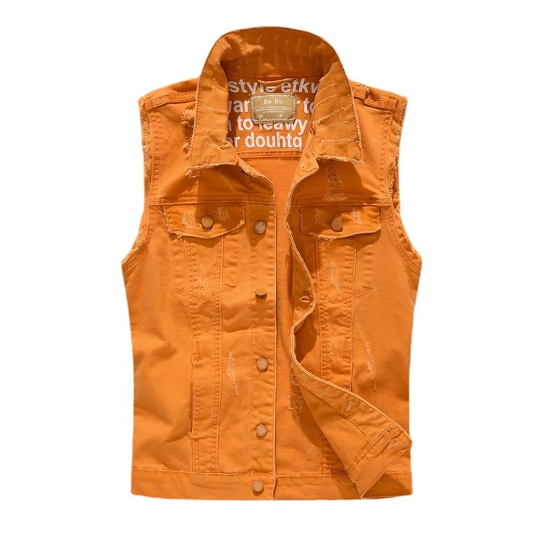 سترات جينز ضيقة للرجال سترات ص - مراجعة Men'S Fashion Vest With Jeans وسعره
