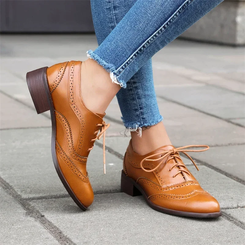 الشقق البريطانية النساء أوكسفو - مراجعة Oxford Shoes Brogue وسعره