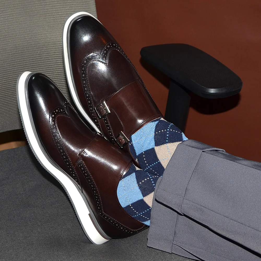 أحذية رجالية فاخرة أوروبية من  - مراجعة Oxford Shoes Brogue وسعره