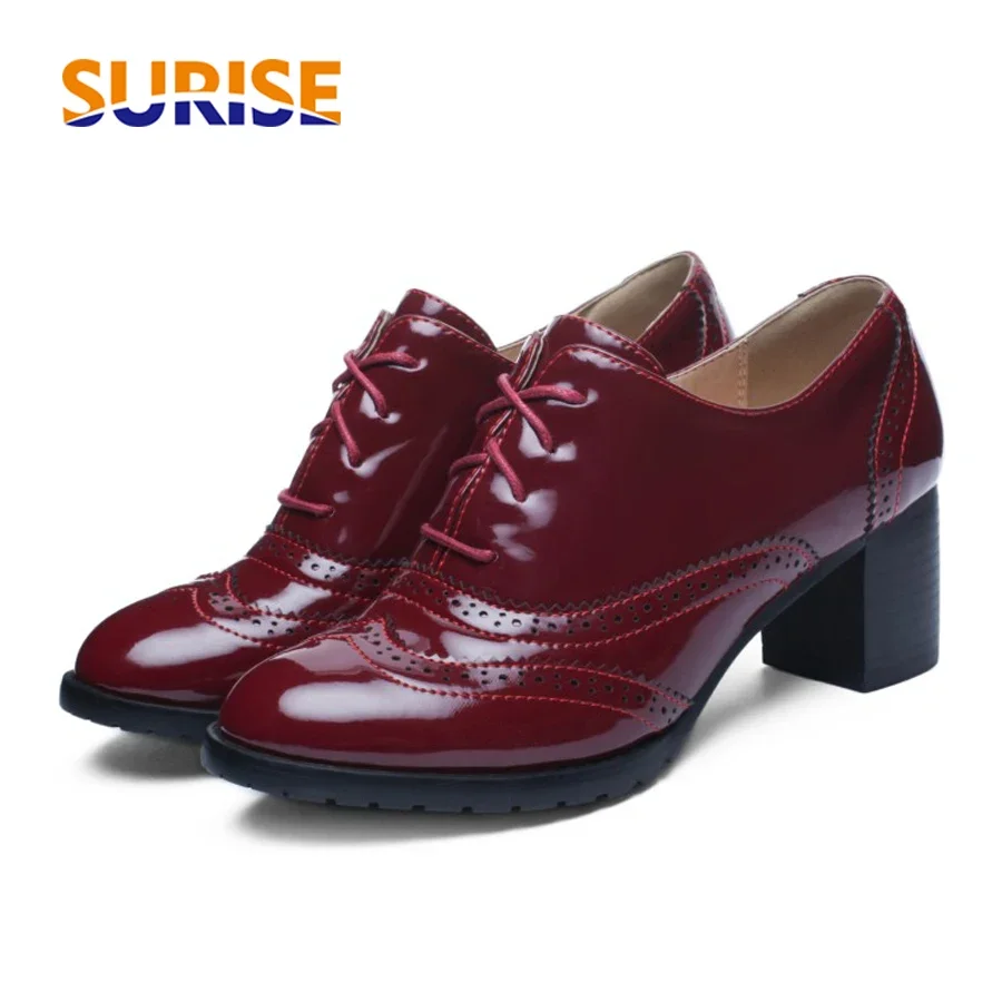جلد براءة اختراع كعب عالي الكع - مراجعة Oxford Shoes Brogue وسعره