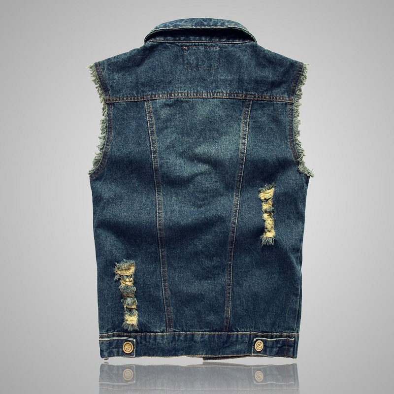 سترات جينز رجالية ممزقة بدون أ - مراجعة Men'S Fashion Vest With Jeans وسعره