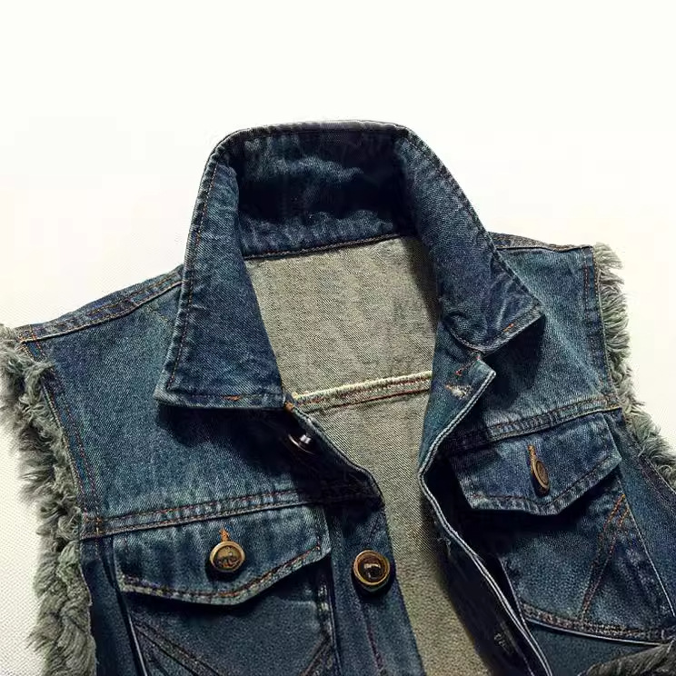 سترات جينز رجالية ممزقة بدون أ - مراجعة Men'S Fashion Vest With Jeans وسعره