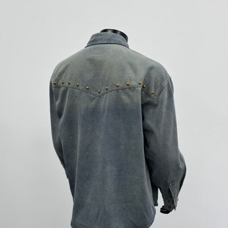 قميص دينيم رجالي جديد لربيع وخ - مراجعة Denim Jacket Vintage وسعره