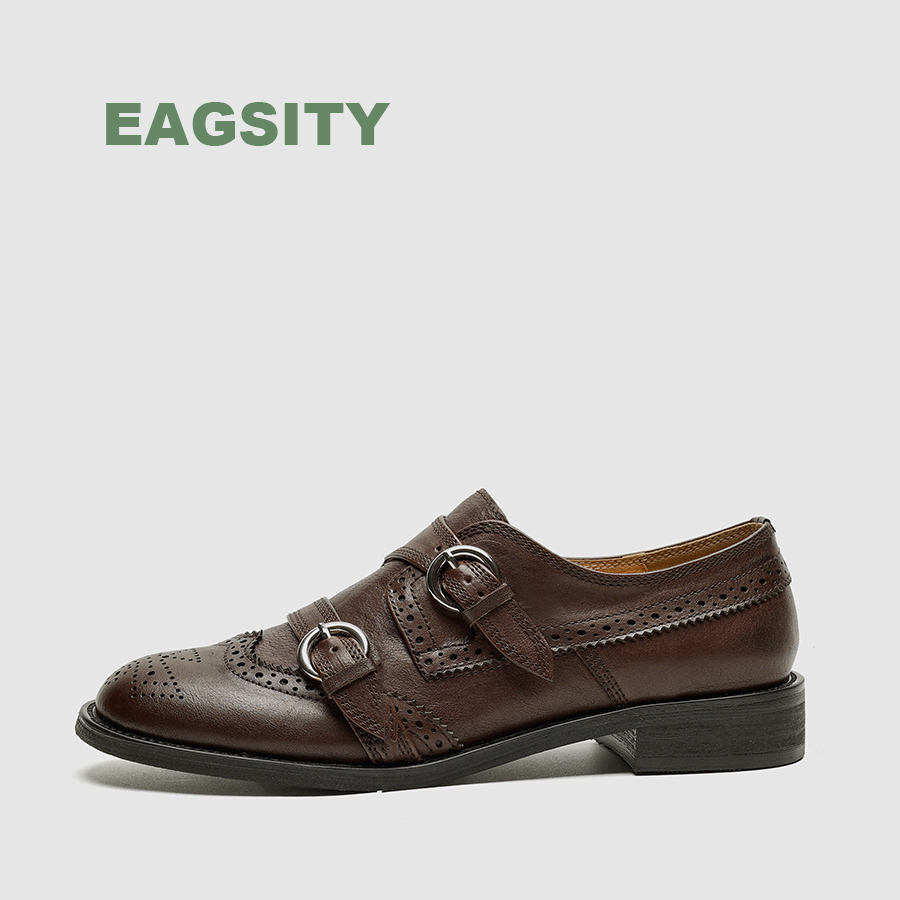 EAGSITY جلد البقر النمط البريط - مراجعة Oxford Shoes Brogue وسعره